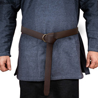 Ceinture à boucle médiévale en cuir pour homme, accessoire de costume LARP, équipement d'armure, pour cosplay de Viking, Chevalier, Pirate, adulte