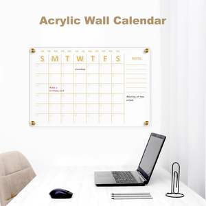 Calendario acrílico para calendario de pared de 16 "* 24", tablero acrílico grande para pared, tablero de borrado en seco transparente, planificador familiar de montaje en pared - Product Image 2