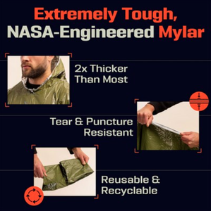 Poncho d'urgence personnalisé avec logo, doublure en mylar pour kit de survie, sécurité en plein air, imperméable, <span class=keywords><strong>isolation</strong></span> <span class=keywords><strong>thermique</strong></span> - Product Image 6