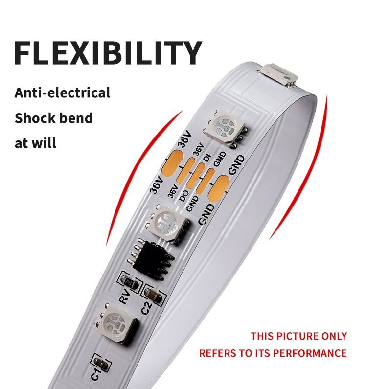 WS2811digital pixel led strip 54leds/m DC36v super length 30m per roll constant current smart led strip rgb