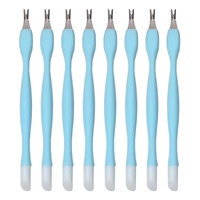 Pousse-cuticules professionnel double face en acier inoxydable, 12 pièces, pour éliminer les peaux mortes, outil de manucure et de nettoyage des ongles pour salon et usage domestique
