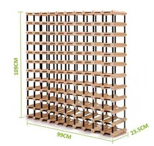 Klassische modulare Wein regale aus Holz und Metall mit 42 Flaschen - Product Image 2