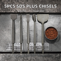 Jeu de burins à froid professionnels SDS Plus à pointe en carbure pour démolition de béton et sculpture - Qualité DIY - Vente en gros directe usine - 001