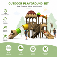 Superbe toboggan d'extérieur en plastique durable pour enfants, idéal pour 5 à 10 passagers, pour parcs sportifs et d'aventure, garantie de 3 ans