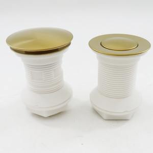 Filtro <span class=keywords><strong>de</strong></span> desagüe cerámico dorado para lavabo, con sistema antiobstrucción y rebote. - Product Image 2