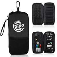 Étui de rangement pour gants de golf, pochette d'organisation d'accessoires, sac avec fermeture éclair, mousqueton, poche en filet, portable, voyage, personnalisé, OEM