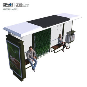 Green Plant Basin Design Bus Shelter Eco-Friendly City Bus Station Publicidad Cajas de luz para la venta - Product Image 4