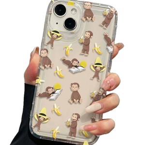 เคสโทรศัพท์มือถือลายลิงกล้วยน่ารักสำหรับ <span class=keywords><strong>iPhone</strong></span> 17 16 15 Air Pro Max แบบใส รูใหญ่ ป้องกันการกระแทก - Product Image 6