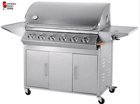 Barbecue à gaz SEB Kamado en acier inoxydable, portable, facile à nettoyer, pour la cuisson de la viande en extérieur, idéal pour les fêtes de jardin