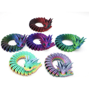 Jouet Serpent Articulé Imprimé en 3D Bleu Violet, Jouet Anti-Stress Flexible, Jouet Sensoriel pour Soulager l'Anxiété, Animal de Bureau pour Collectionneurs d'Animaux - Product Image 4