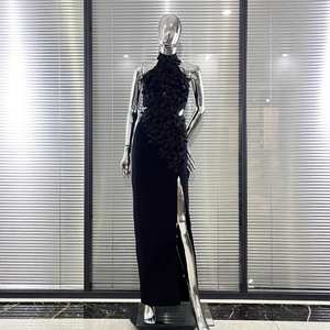 Vestido Elegante Ecowalson sin Mangas con Abertura Alta y Diseño <span class=keywords><strong>de</strong></span> Pétalos, Ideal <span class=keywords><strong>para</strong></span> Fiestas, Eventos y <span class=keywords><strong>Bodas</strong></span> - Product Image 4