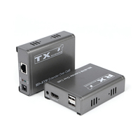 Extensor KVM HDMI Xput sobre CAT5e/CAT6, Máx. 60M, 1080P, Emulación EDID Integrada, Control Remoto IR, Retorno USB, Teclado, Ratón, Audio y Video