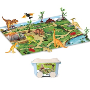 Dino <span class=keywords><strong>world</strong></span> 10pcs educativo realistico dinosauro figure giocattolo con attività tappetino da gioco per bambini - Product Image 1