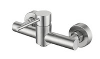 Robinet de douche et de bain mural moderne en acier inoxydable 304 brossé à poignée unique pour cuisine et salle de bain