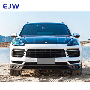 Para Porsche Cayenne 9Y0 2018-2022, Kit de carrocería de fibra de carbono MBJ mejorado, falda de labios delanteros y traseros específicos para automóviles, capó de aleta - Product Image 2