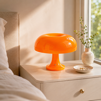 Lampe de bureau LED sans fil moderne et flexible en forme de champignon, rechargeable, à intensité variable par toucher, portable pour le bureau et les chambres