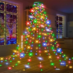Mới dẫn vòng cây hàng đầu ánh sáng điện áp thấp năm cánh sao thác nước Cây giáng sinh treo chuỗi ánh sáng - Product Image 2