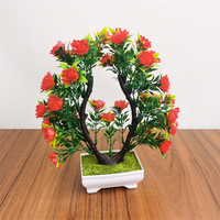 Mini plantes artificielles en pot, fleurs artificielles en plastique, bonsaïs de 10 à 30 cm, décoration de verdure pour salon, meuble TV, table basse