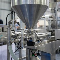Machine de remplissage semi-automatique pour liquides et pâtes, en acier inoxydable 316, anti-goutte, remplissage précis, norme GMP