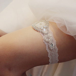 Femmes Sexy dentelle fleur strass mariage jarretière Satin mariée cuisse jambe jarretière anneau papillon conception élastique jambe cerceau - Product Image 3