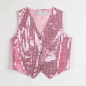 Children Shinny <b>Sequined</b> Suit Vest Stage Performance Party Costume Jazz Hip-hop Dancing Wear <b>Jacket</b> Waistcoat for Boys Girls - Product Image 3