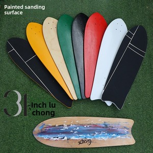 Venta al por mayor de alta calidad personalizable 31*10 pulgadas color Arce tierra tabla de surf cubierta Tabla de peces superficie adecuada para deportes al aire libre - Product Image 1