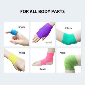 Perban Olahraga Elastis Medis Berwarna-warni Non-woven Perekat untuk Pergelangan Tangan, Lutut, dan Pergelangan Kaki, Grosir Kustom untuk Hewan Peliharaan - Product Image 5