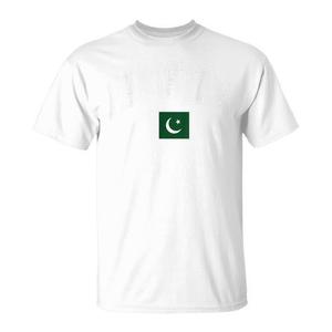 Camiseta con gráfico de la bandera de Pakistán, ropa informal blanca para hombre - Product Image 1