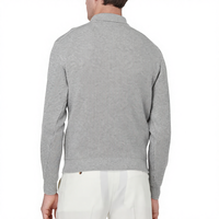 Demi Cardigan Boutons rabattus à manches longues Style décontracté Col tricoté Polo T-shirt pour hommes Pulls hommes Pull Tricots