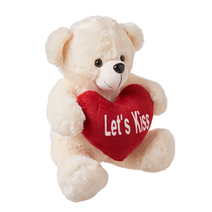 Personnalisé OEM <span class=keywords><strong>Happy</strong></span> Valentine Bear 9.8 "Animal en <span class=keywords><strong>peluche</strong></span> blanc avec message rouge oreiller cadeaux de Saint Valentin jouets en <span class=keywords><strong>peluche</strong></span> - Product Image 5