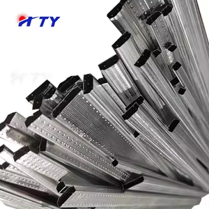 <span class=keywords><strong>Barra</strong></span> espaciadora de aluminio para vidrio aislante de venta directa de fábrica HTY - Doble fila perforada para absorción de humedad y sellado fácil en la construcción - Product Image 1