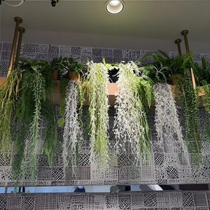 Vides colgantes duraderas montadas en la pared, helechos verdes simulados para decoración de techo y escaparate, planta tipo césped artificial - Product Image 2
