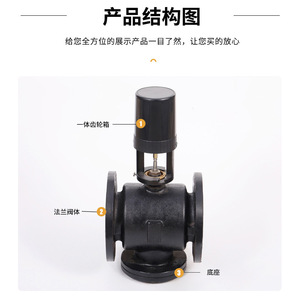 Energy-Saving Two-Way Electric Actuator for HVAC Flow Balance Central Air Conditioning <b>Control</b> <b>Valve</b> with Flange Connection - Product Image 4