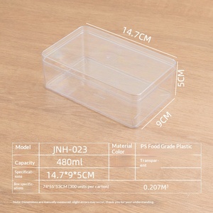 Conteneur en plastique rigide transparent avec couvercle, empilable, anti-poussière, pour bonbons, biscuits, bijoux, emballage de présentation de petits cadeaux - Product Image 5