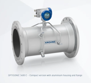 Débitmètre ultrasonique Krohne OPTISONIC 3400 pour applications de process liquides, connectivité à bride en acier inoxydable 316L OEM, haute précision - Product Image 2