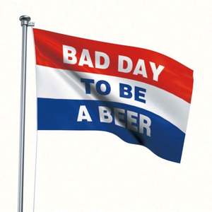 Banderas de Cerveza de 90x150cm (3x5 pies) de Alta Calidad para Venta al por Mayor del Fabricante - Diseño Exquisito 'Un Mal Día para Ser Cerveza' - Product Image 4