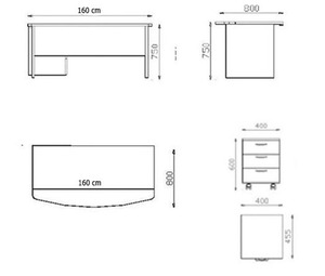 High Quality Modern Office <b>Desk</b> Melamine Particle Board <b>Work</b> Table Computer <b>Desk</b> Workstation For Office Staff School Use - Product Image 2