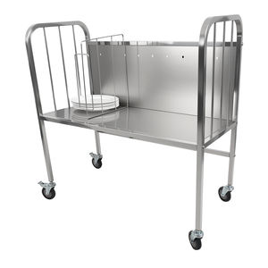 Carrito de utensilios de acero inoxidable, vehículo de transporte de vajilla comercial, adecuado para hoteles y la industria de la restauración. - Product Image 6