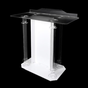 Illuminazione a Led trasparente in acrilico leggio con plateau in acrilico podium chiesa pulpito banco di ricevimento - Product Image 4