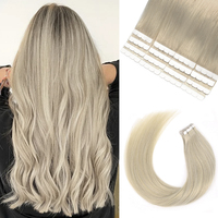 K.SWIGS Vente en gros Extensions de cheveux chinoises à mini-bande adhésive, trame unique, Remy Vierge, 100% Cheveux Humains, Couleur Claire, Style Lisse, Facile à poser