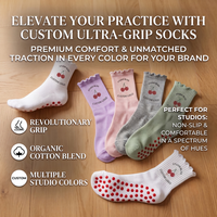 Chaussettes de yoga personnalisées à volants antidérapantes, chaussettes de Pilates, chaussettes de danse classique, chaussettes de fitness à volants, chaussettes athlétiques en coton à adhérence collante