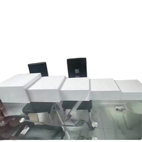Ensemble de 5 étagères de buffet de table à fond creux en acrylique blanc avec support pour présentoir de nourriture 5 pièces