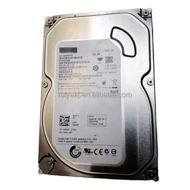 컴퓨터, SAS 서버, cctv를 위한 고품질 내부 하드드라이브 HDD 320GB 7200RPM SAS(SATA) 3.5 인치