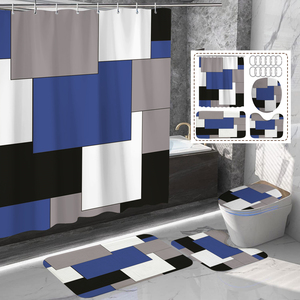 Set da <span class=keywords><strong>bagno</strong></span> in poliestere alla moda da donna personalizzati con tenda da doccia e tappeti - Product Image 6