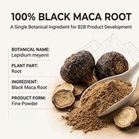 Poudre de racine de Maca noire 100% pure, poudre de Maca péruvienne en vrac, vente en gros pour les boissons, compléments alimentaires, OEM, étiquette privée