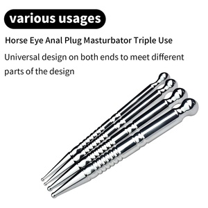 FRRK-221 Palo de Metal Uretral con Forma de Ojo de Caballo, Palo de Masaje Prostático Posterior con Cuentas, Dispositivo de Masturbación Masculina para Adultos - Product Image 6