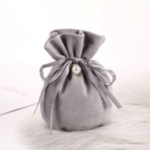 Creative <b>Wedding</b> Pink Velvet <b>Bag</b> <b>Gift</b> <b>Wedding</b> Candy Packaging - Product Image 3