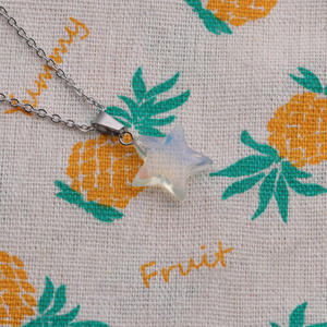 Collar de Piedra Natural <span class=keywords><strong>con</strong></span> Pentagrama, Colgante de Estrella de Cristal, Joyería Boho de Brujería, Amuleto de Protección Wicca, Gótico Celestial - Product Image 4