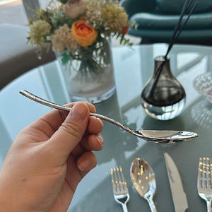 DF BC Juego de Cubiertos de Acero Inoxidable Martillado, Ecológico, Tenedor, Cuchillo y Cuchara para Bodas, Regalo de Navidad - Product Image 6