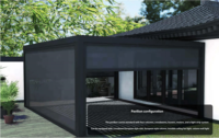 Pergola bioclimatique motorisée intelligente en aluminium de qualité supérieure, couleur et taille personnalisées pour villa, jardin, terrasse, télécommande